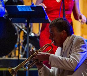 Michael Roberts playing trumpet